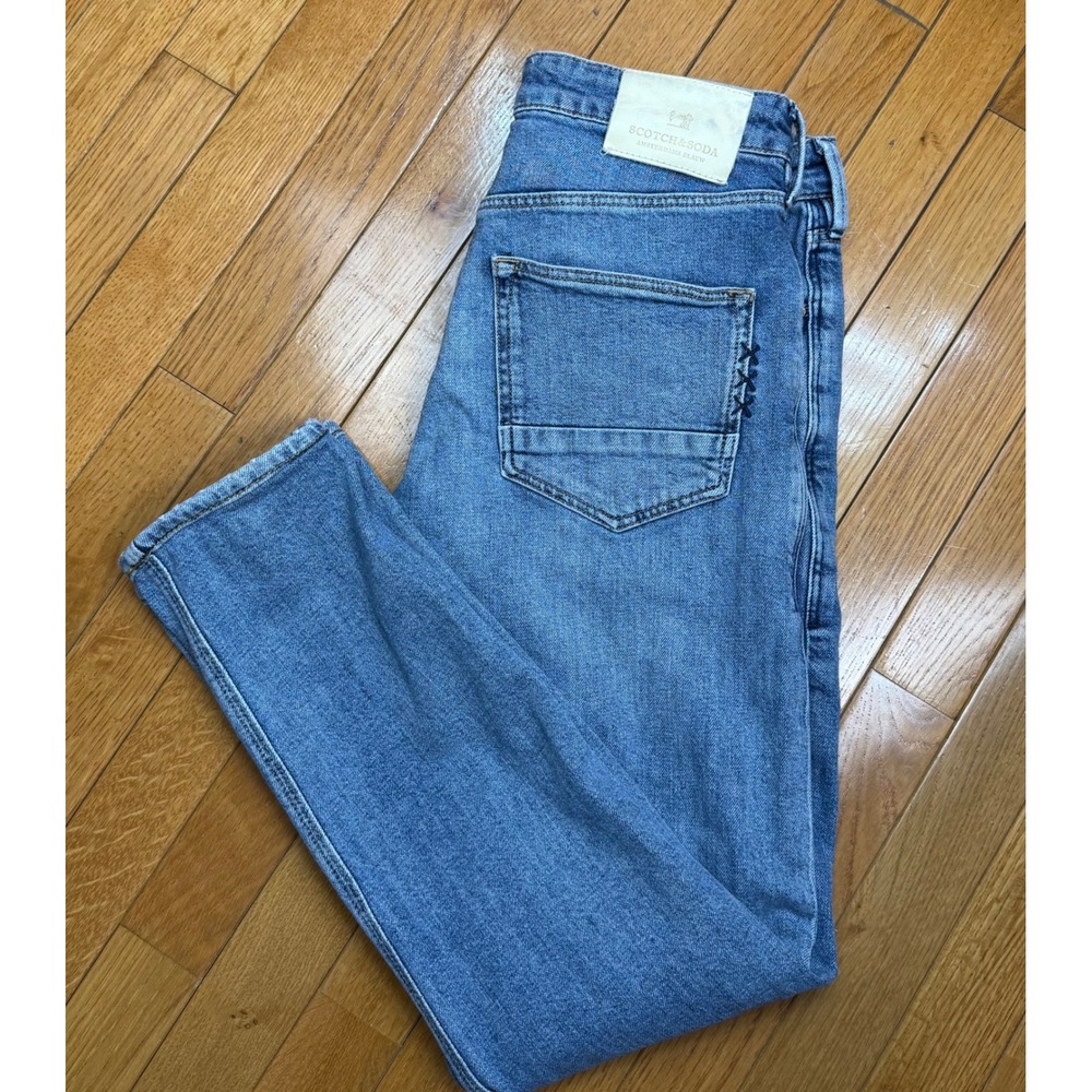 Scotch & Soda Amsterdams Blauw Tye Slim Carrot Fit‎ Jeans Light Blue Mens 31x32